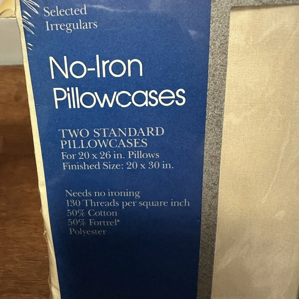 Vintage West Point Pepperell No Iron 2- Standard Pillowcases NEW NOS